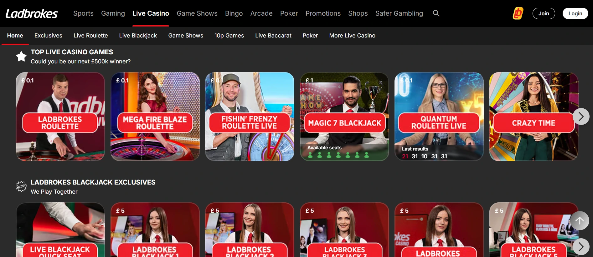 Ladbrokes kasino